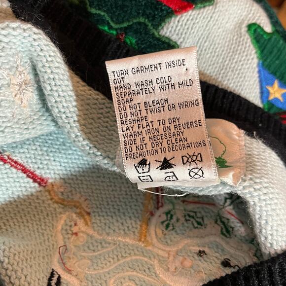 The Quacker Factory Cardigan Sweater Womens Size XS Blue Knit‎ Christmas Holiday - Picture 8 of 10